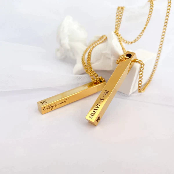 3D Bar Necklace